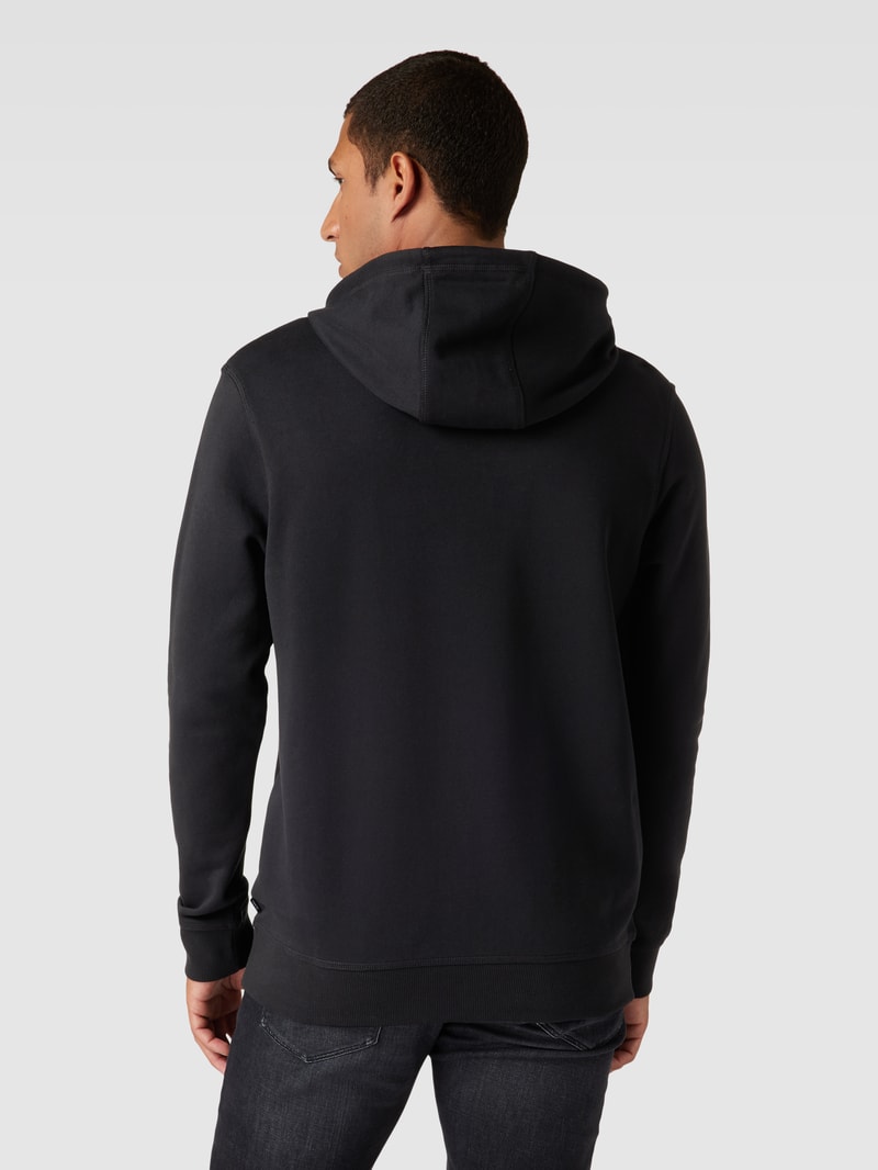 Hoodie mit Label-Print Modell 'Samuel' in schwarz