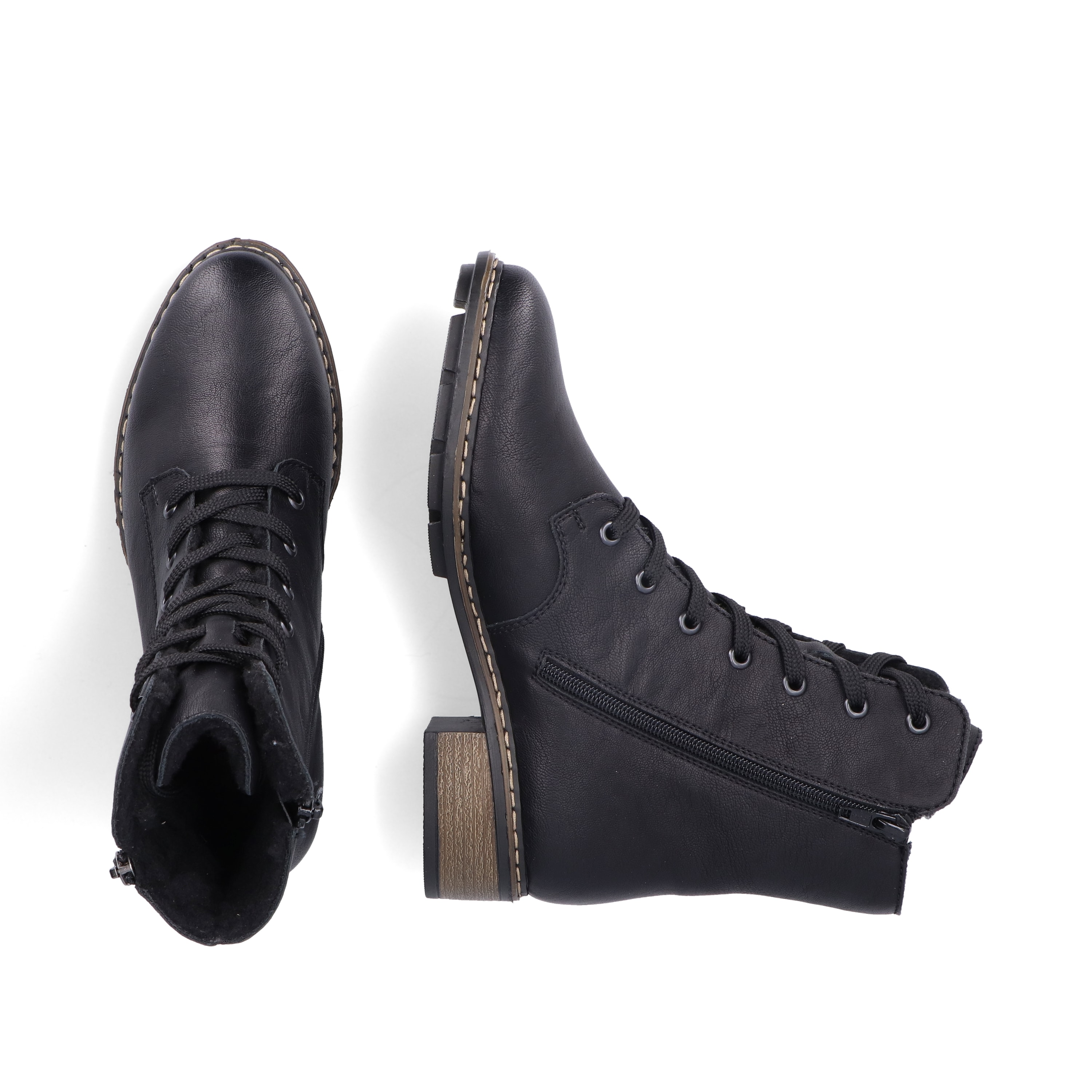 Rieker Damen Schnürstiefel nachtschwarz