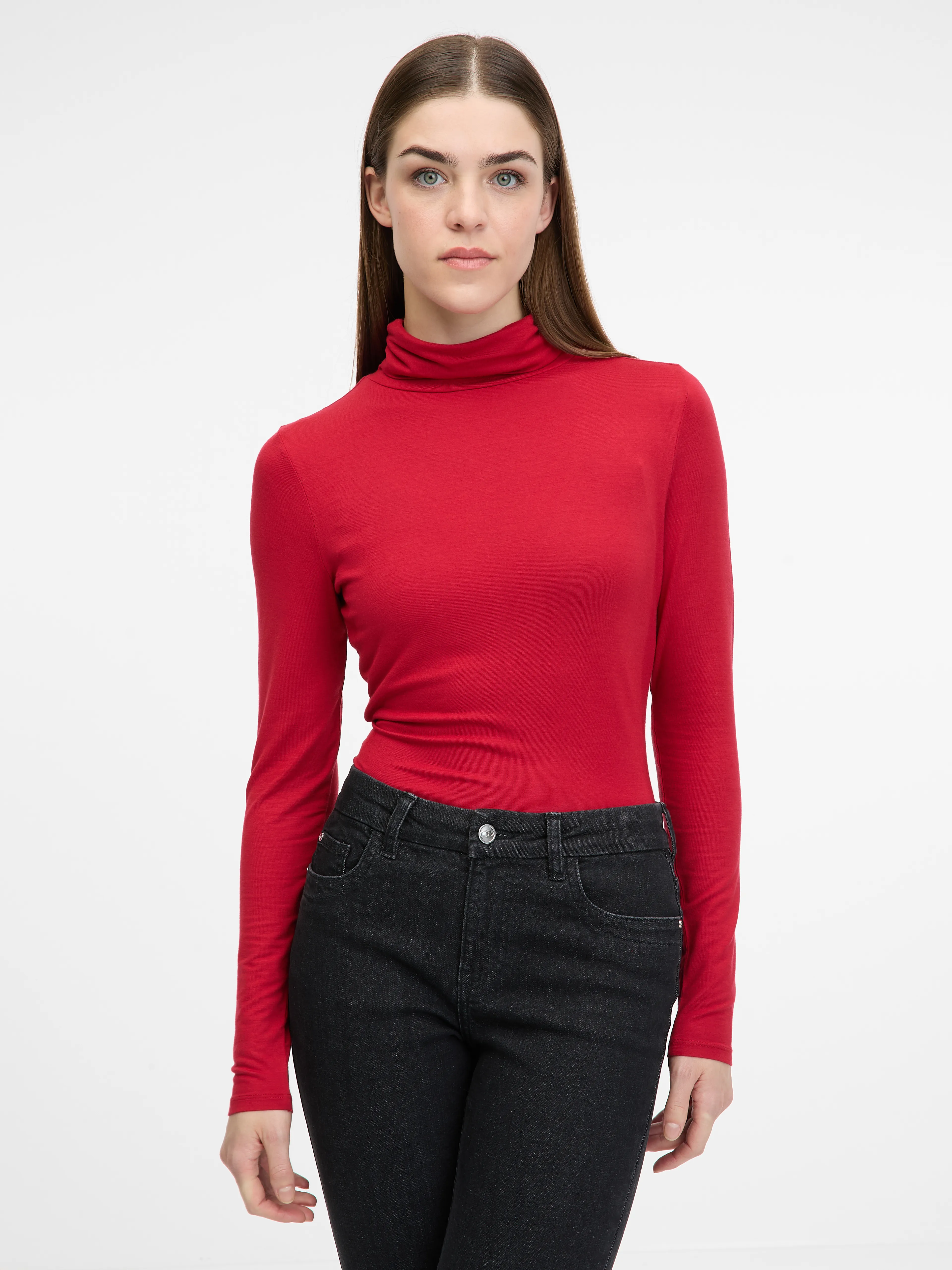 Rotes Damen-Langarm-T-Shirt ORSAY
