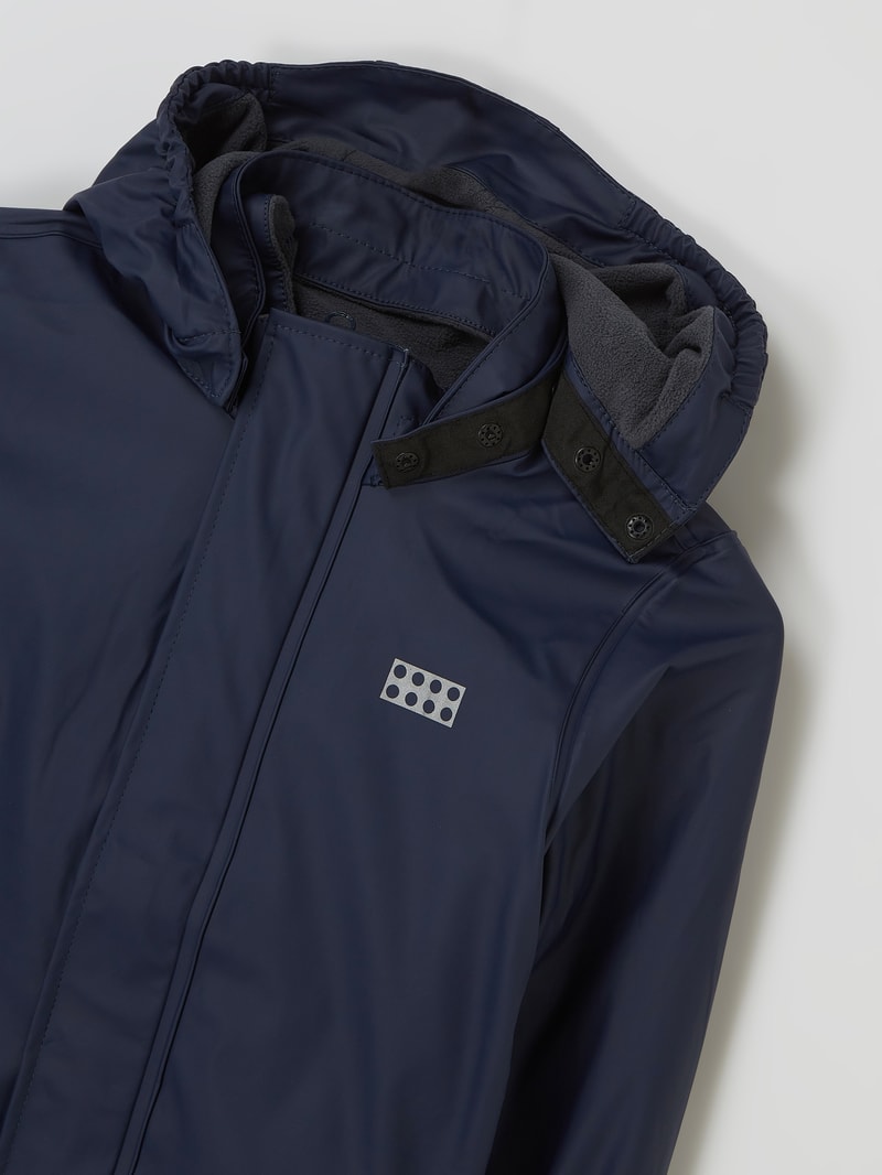 Jacke mit abnehmbarer Kapuze Modell 'Junin' in marineblau