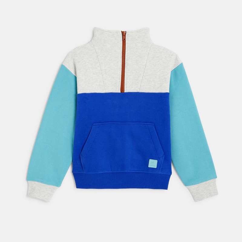 Sweat garçon molleton gratté multicouleur bleu Catimini