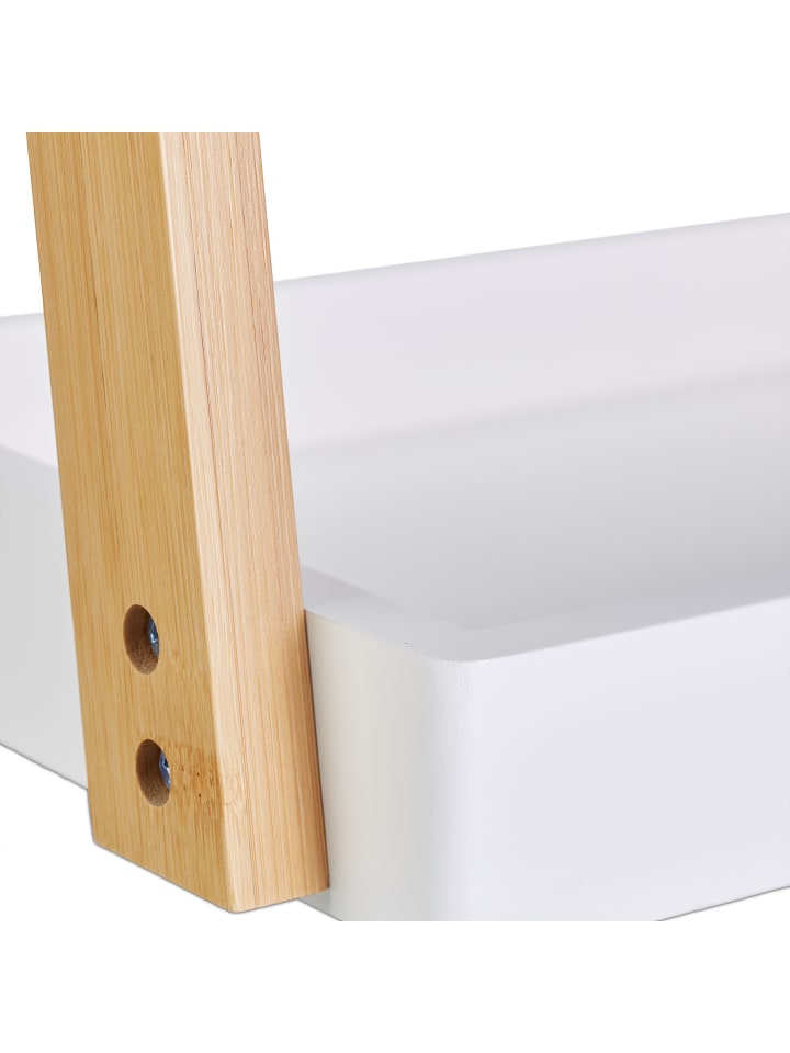 relaxdays Kosmetikspiegel in Weiß/ Natur - Ø 32,5 cm günstig kaufen onesize