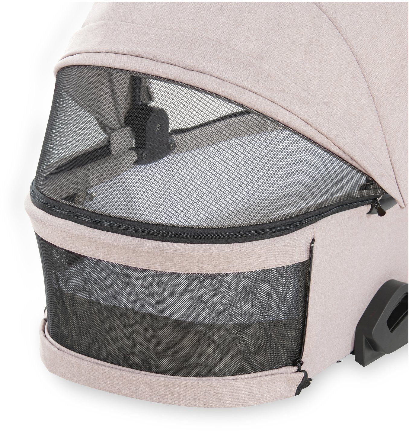 Hauck Kombi-Kinderwagen Vision X, black/beige, (3-tlg), mit Babywanne und Sportwagenaufsatz