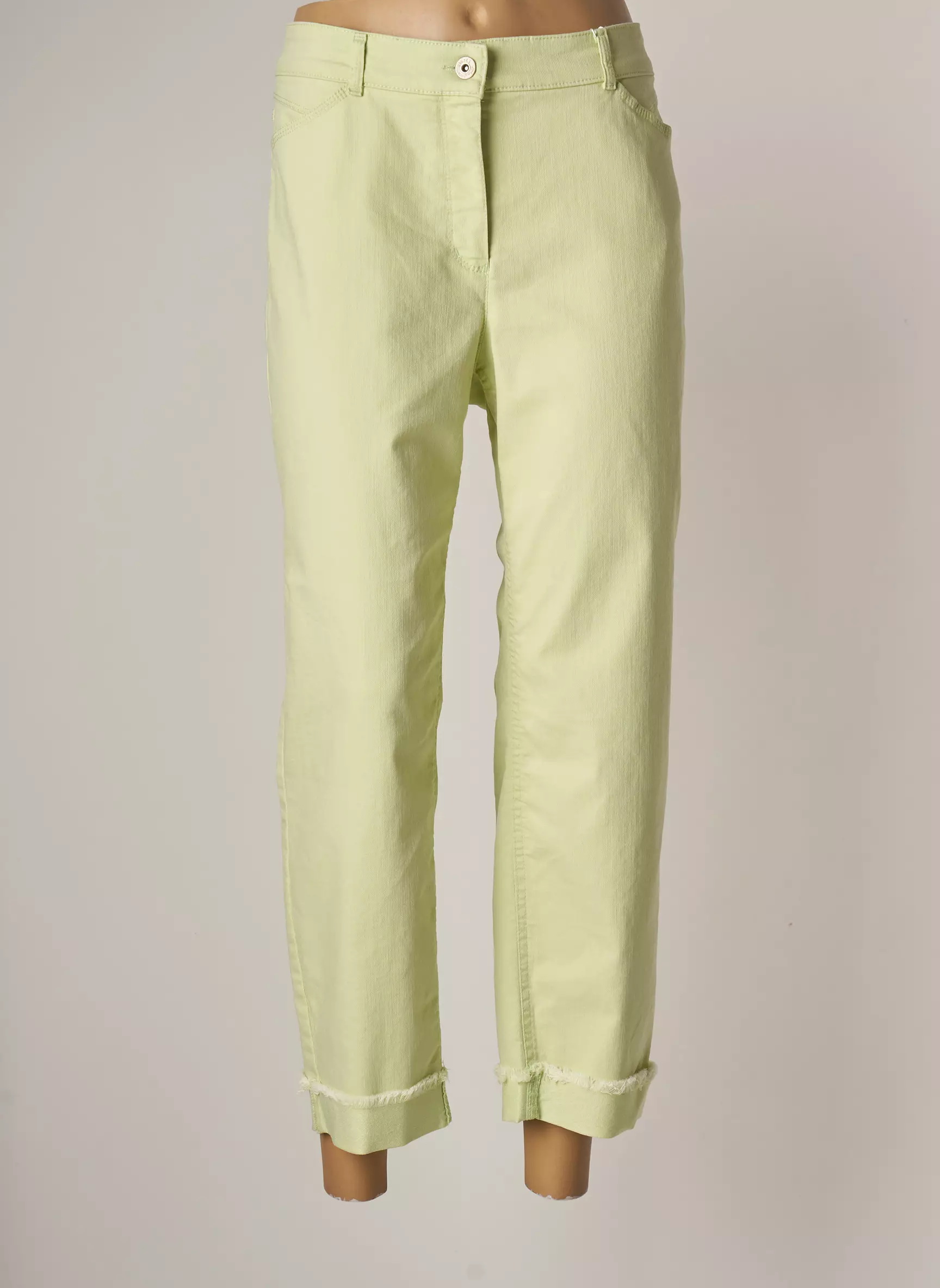 Bianca Jeans Coupe Droite Femme couleur vert
