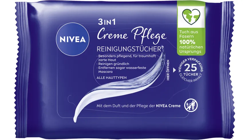 NIVEA 3in1 Creme Pflege Reinigungstücher