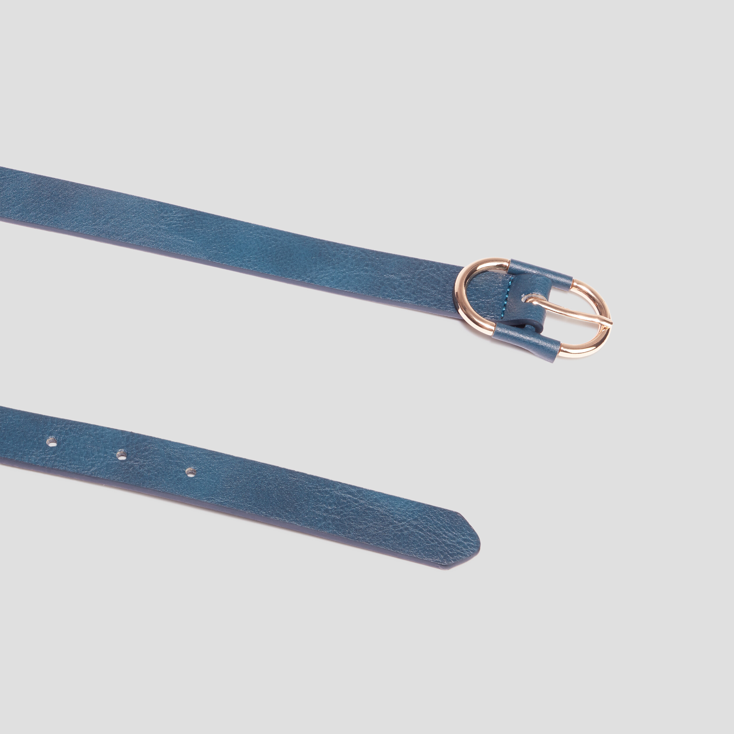 Ceinture avec boucle ovale bleu canard femme | La Halle