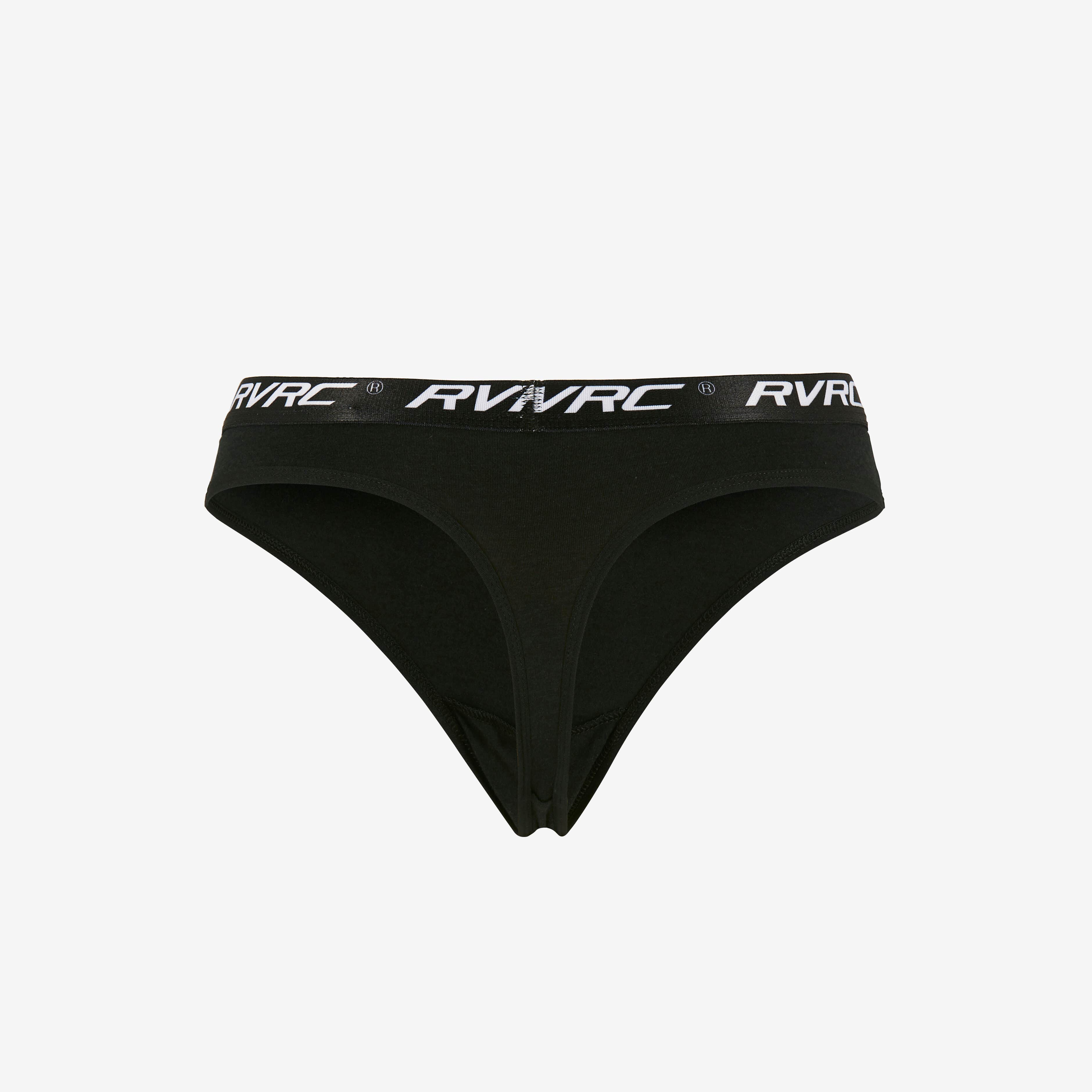 2-pack Bamboo Thong Femme Black