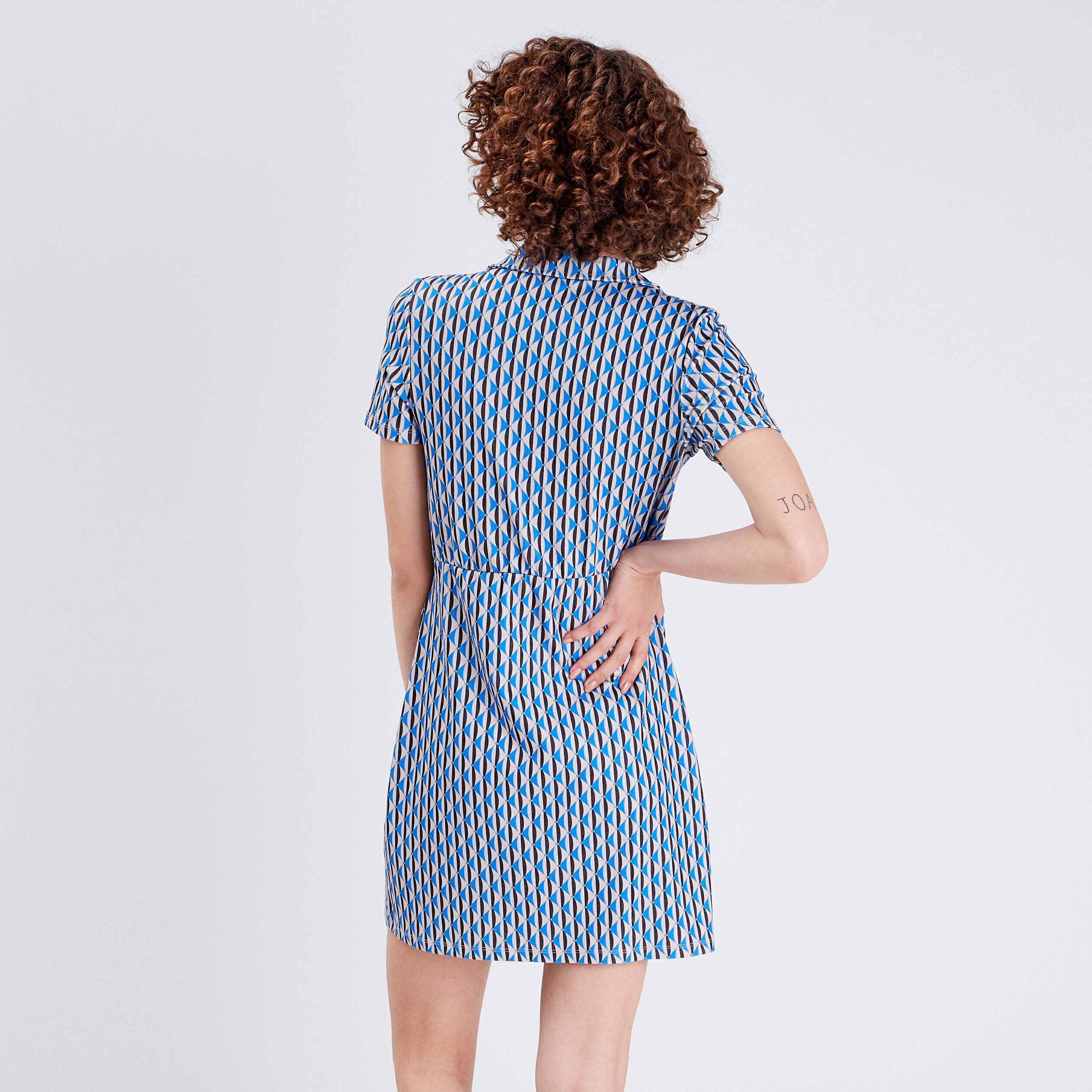 Robe portefeuille manches courtes gris femme | Cache Cache