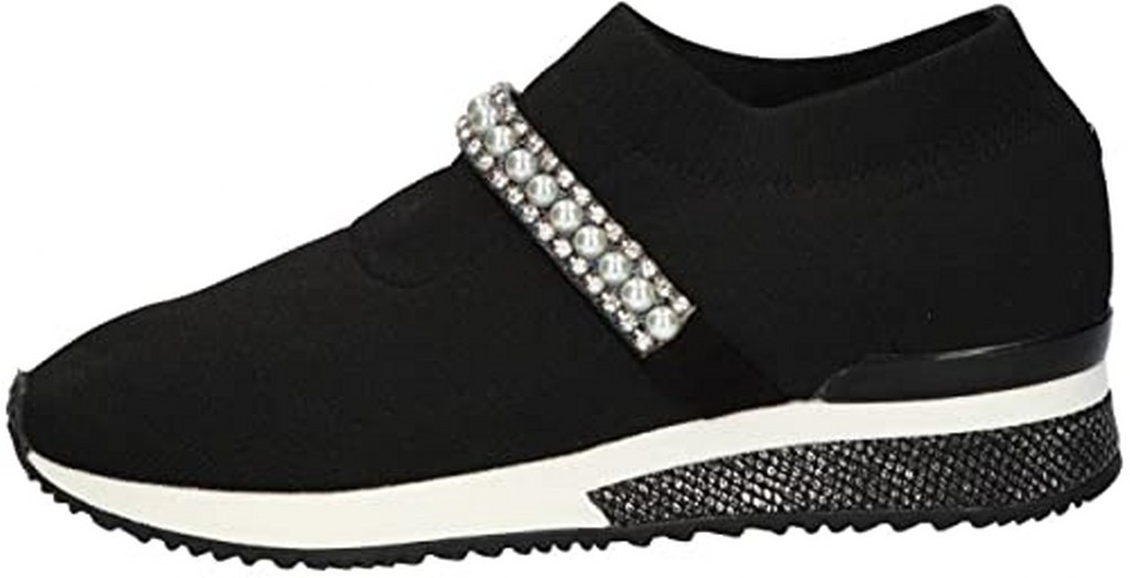 LA STRADA Komfort Slipper schwarz Schwarz