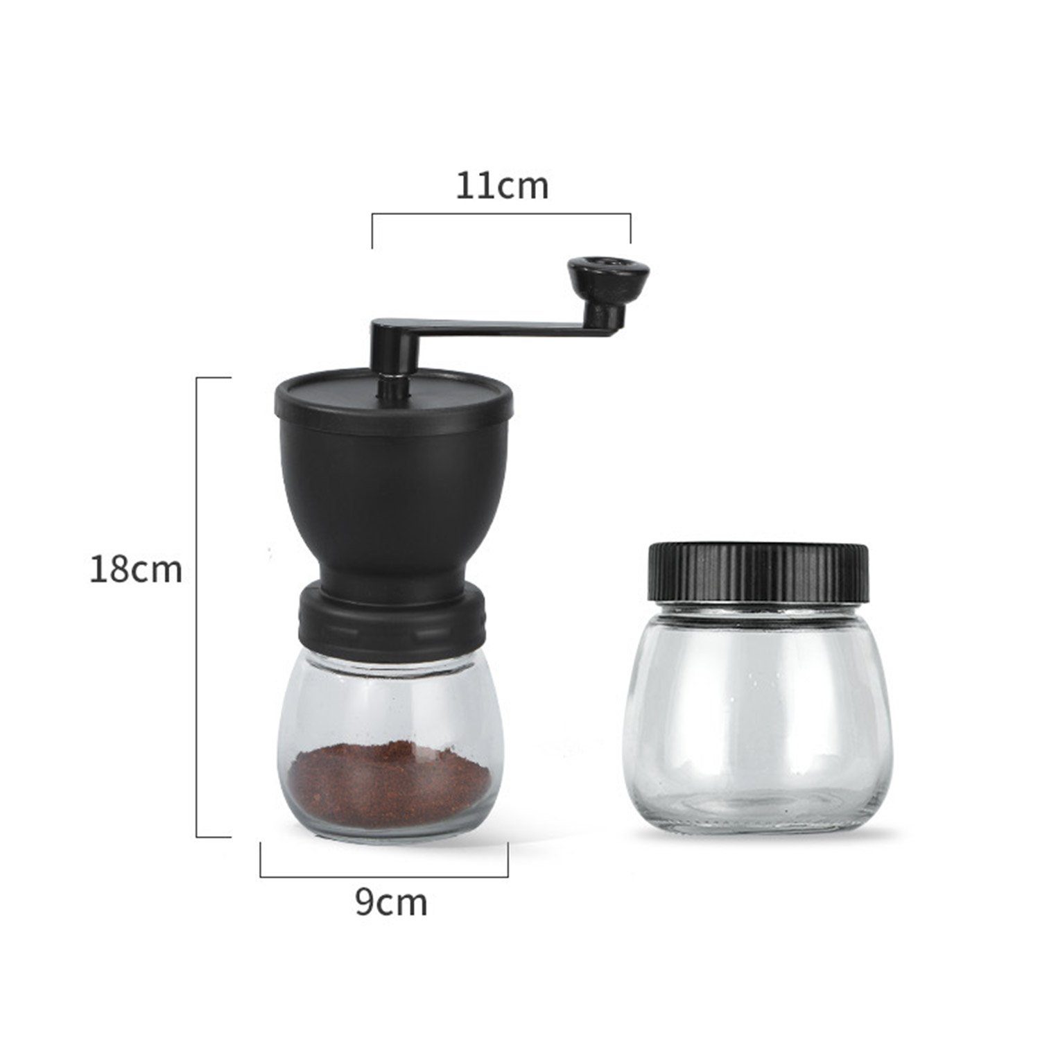 MAGICSHE Kaffeemühle Tragbare Handkurbel-Kaffeemaschine Kaffeebohnenmahlwerk