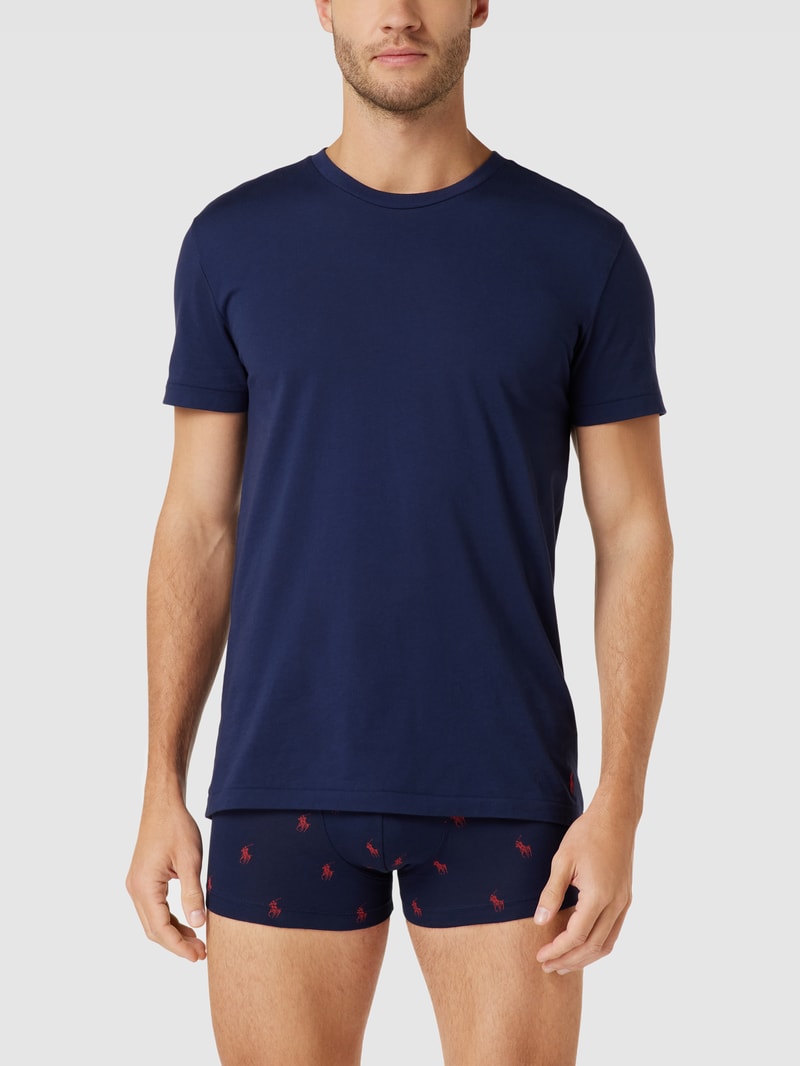 T-Shirt mit Label-Stitching im 3er-Pack in bleu