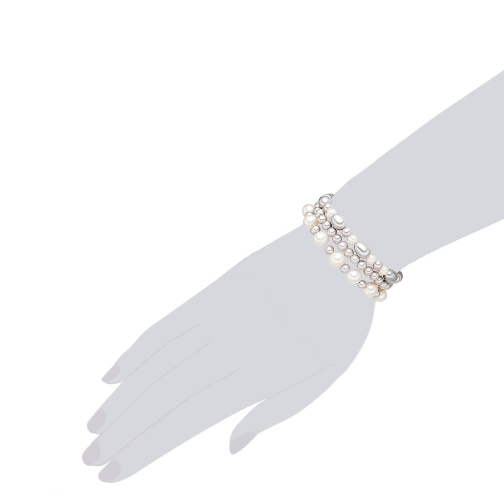 Valero Pearls Bracelet en perles Perle de culture d'eau douce Perle de culture d'eau douce en G Bracelet