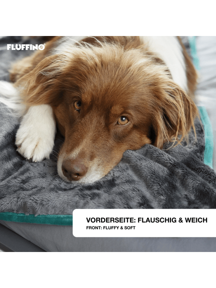FLUFFINO Hundedecke/ Wendedecke / Kuscheldecke - 150x100 cm - Grau günstig kaufen onesize