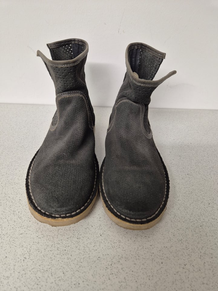 kmins woman Leder-Ankle-Boots in Dunkelgrau günstig kaufen 40