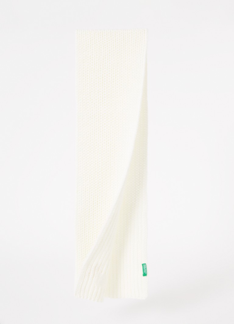 Gruby szal z mieszanki wełny Benetton z kryształkami, 150 x 20 cm