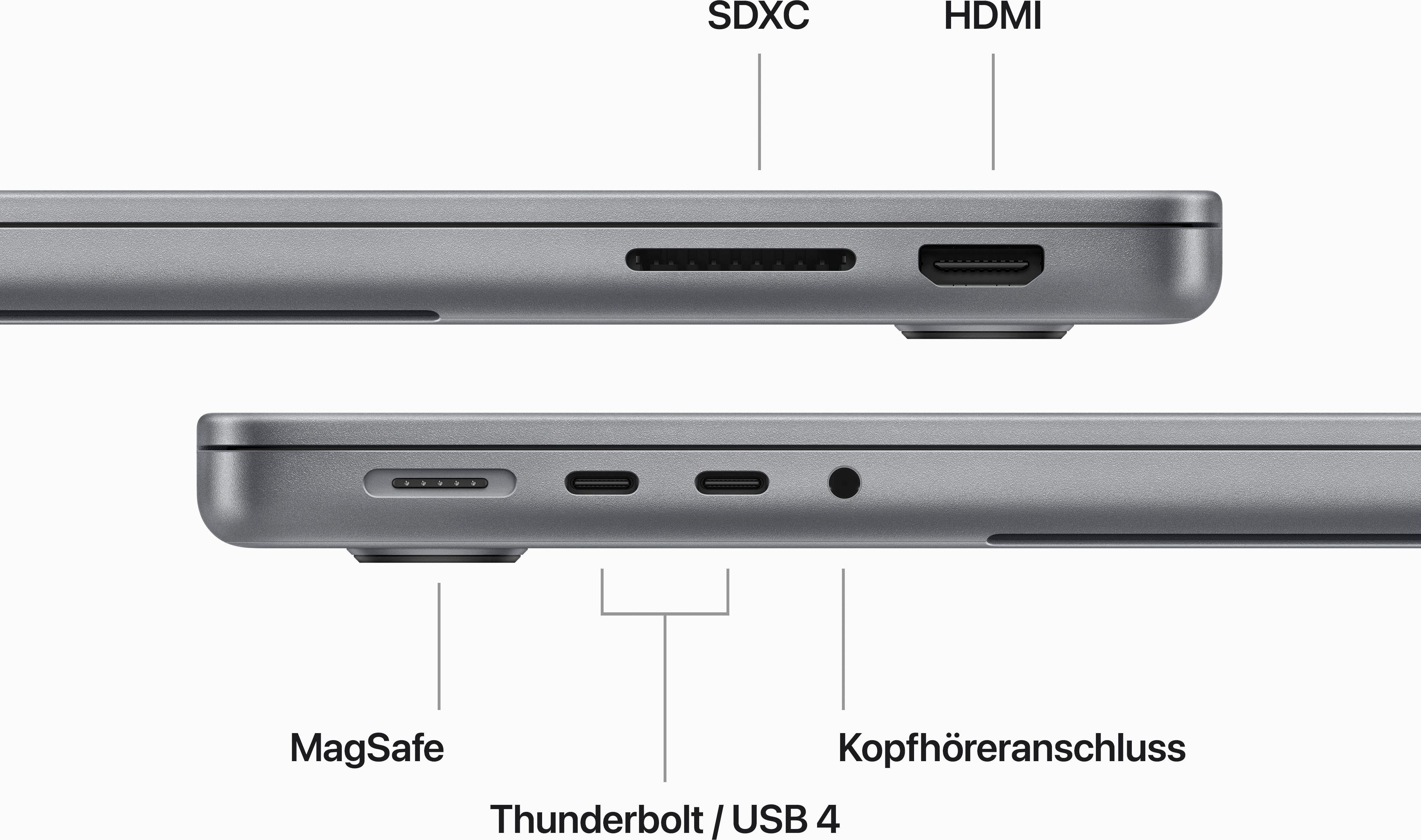 Apple MacBook Pro 14'' Notebook (35,97 cm/14,2 Zoll, Apple M3, 10-Core GPU, 1000 GB SSD)
