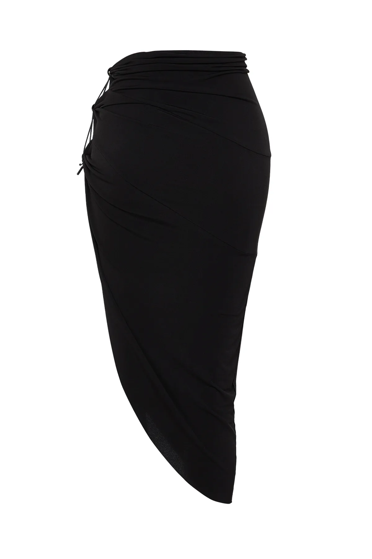 Trendyol Collection  Schwarzer Midi-Strick-Pareo mit Ausschnitten/Fenstern TBESS24PR00014