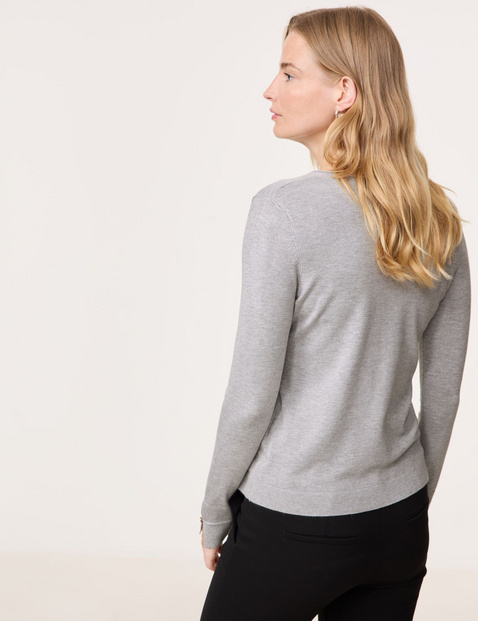 Langarmpullover aus nachhaltigem Feinstrick