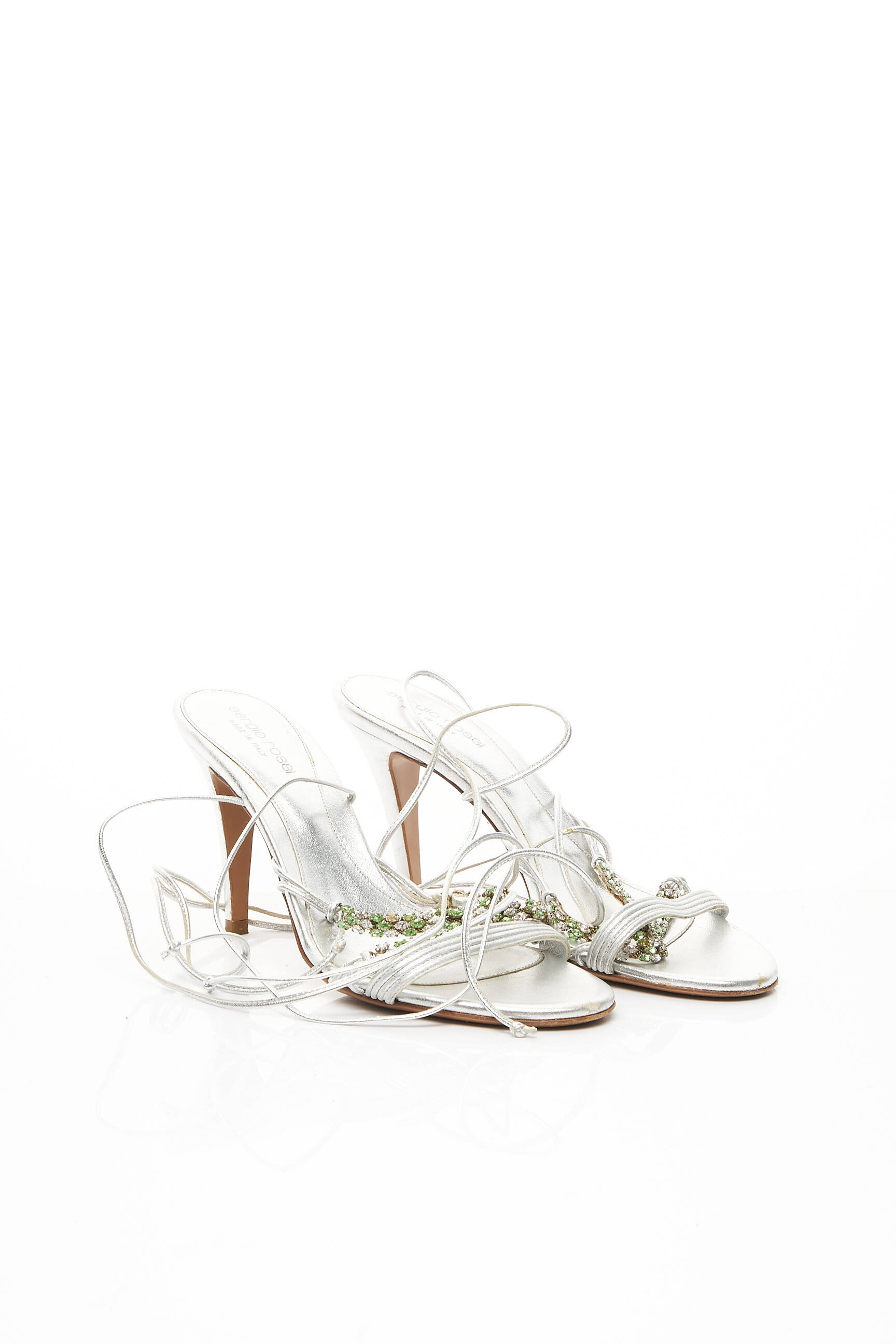 Sergio Rossi Sandales Nu Pieds Femme couleur gris