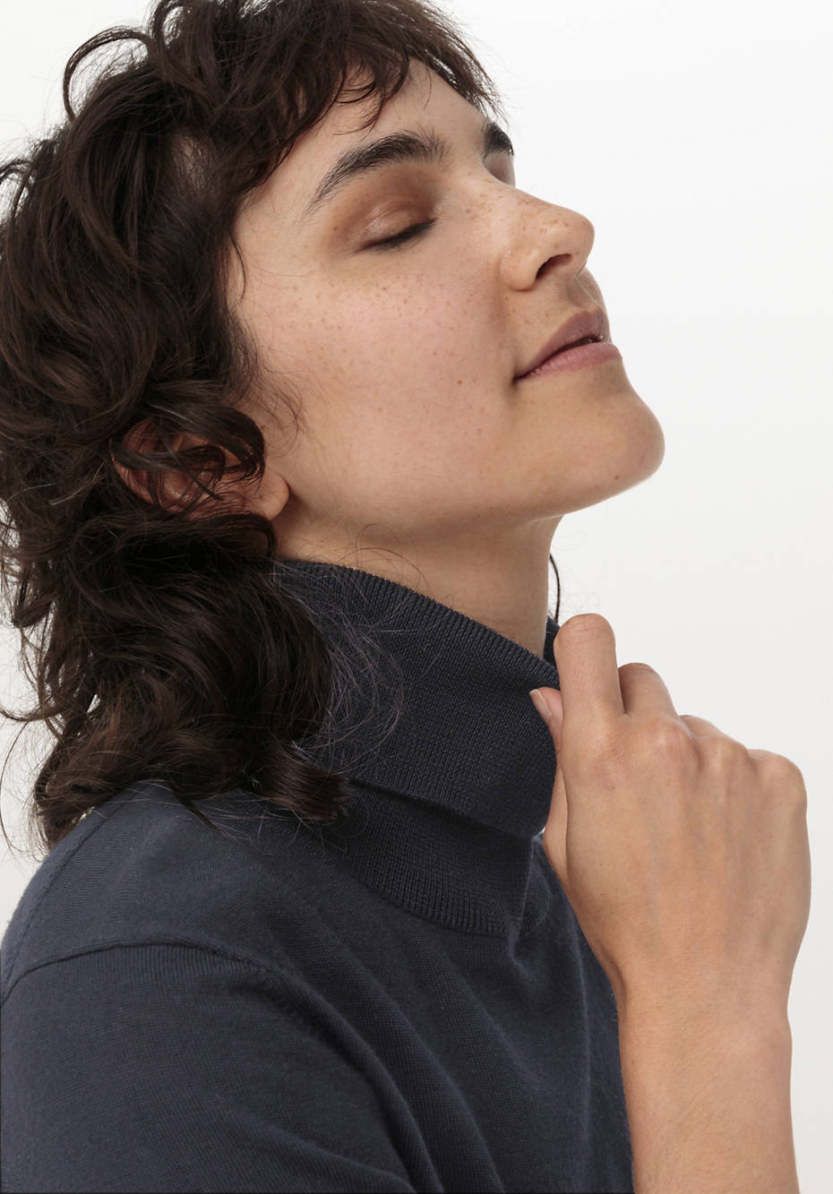 Rollkragenpullover aus reiner Bio-Merinowolle