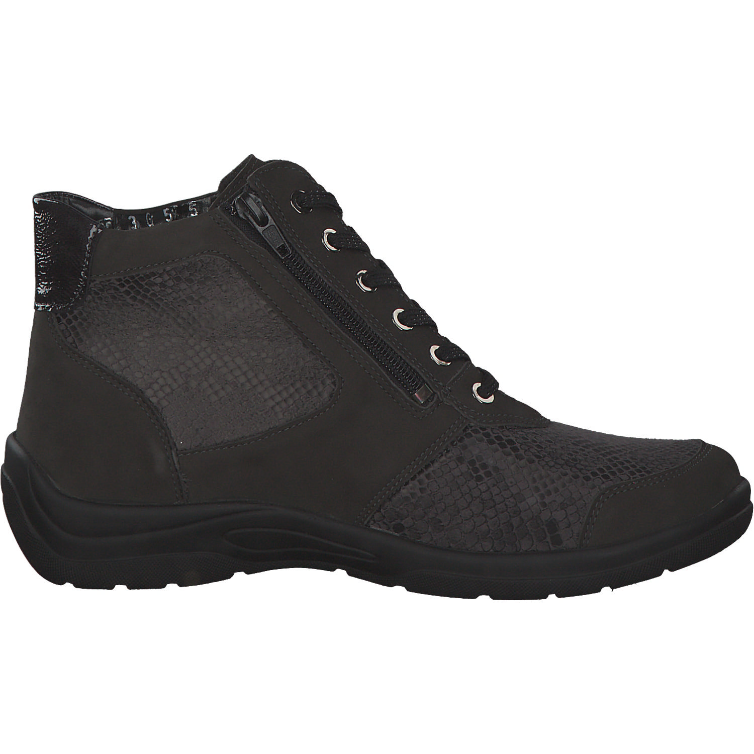Waldläufer Hesna 312H82, Sneakers High, Damen, Carbon Anthrazit