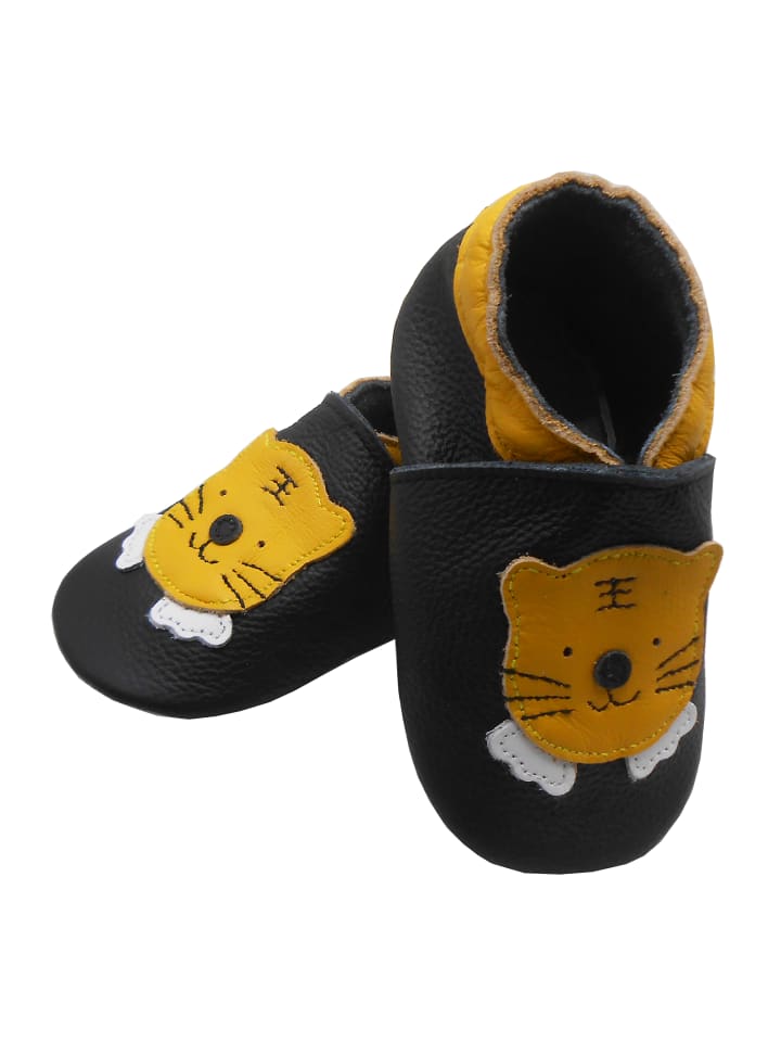 Yalion Leder-Krabbelschuhe 