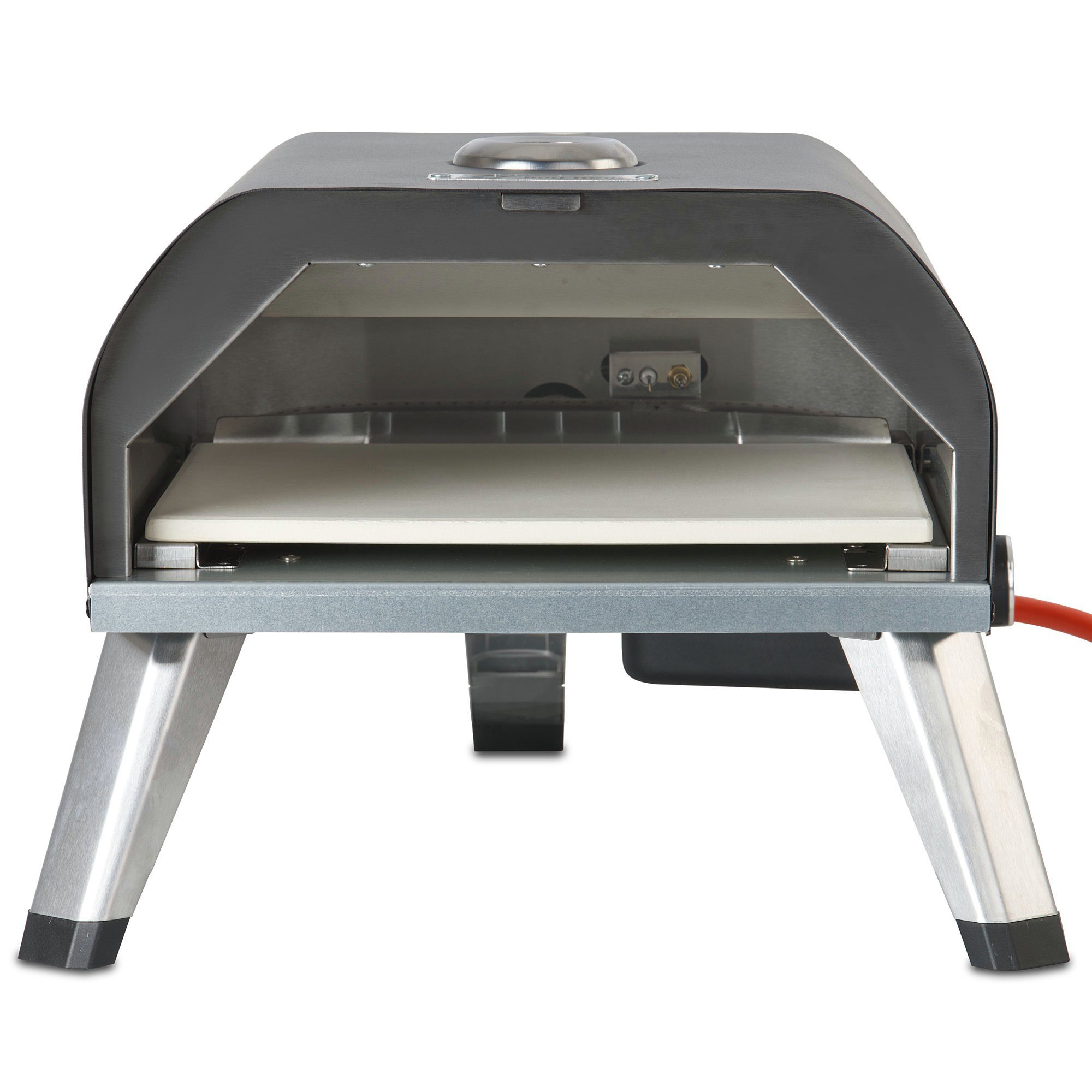 BBQ-Toro Gas-Pizzaofen Gas Pizzaofen mit Thermometer, mobiler Pizza Ofen, 4 kW mit Pizzastein, Pizzaofen inkl. Pizzastein
