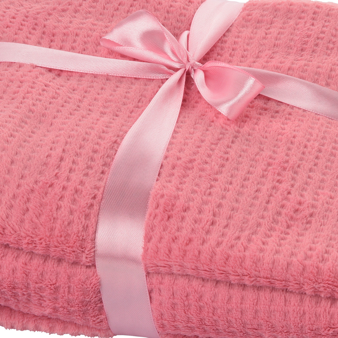 Kuscheldecke mit Waffelmuster