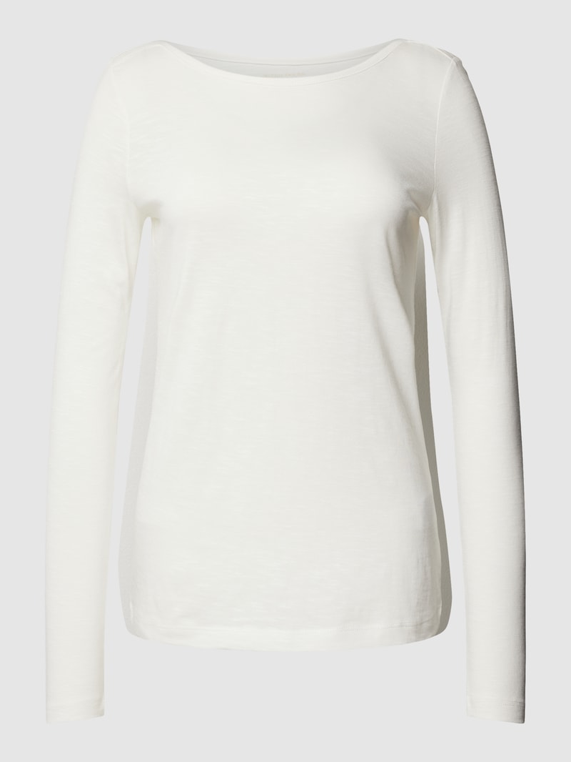 Longsleeve mit U-Boot-Ausschnitt in offwhite