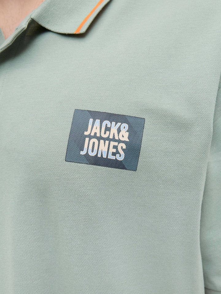 JACK & JONES PLUS Poloshirt in Iceberg Green günstig kaufen