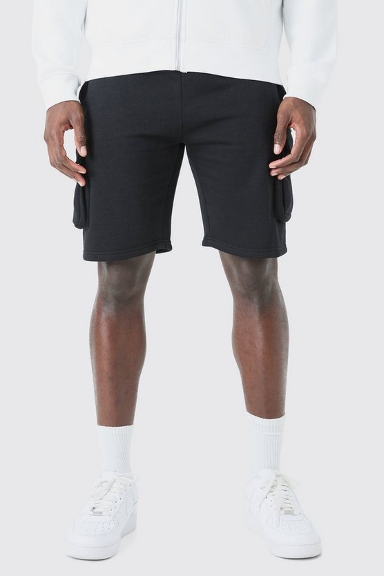 Mittellange Slim-Fit Jersey-Shorts