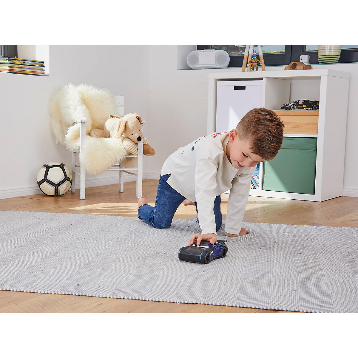 Jackson Storm  -Cars Auto mit Licht & Sound, Revell First Construction, Bausatz für Kinder ab 4 im Maßstab 1:20, 19 Teile, 22,2 cm
