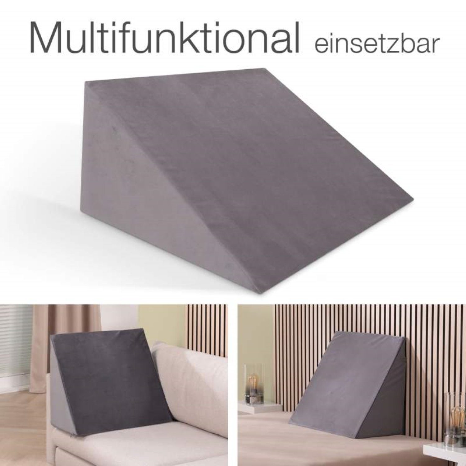 aktivshop Keilkissen, 1-tlg., für Sofa und Bett geeignet, als Beinlagerungskissen nutzbar