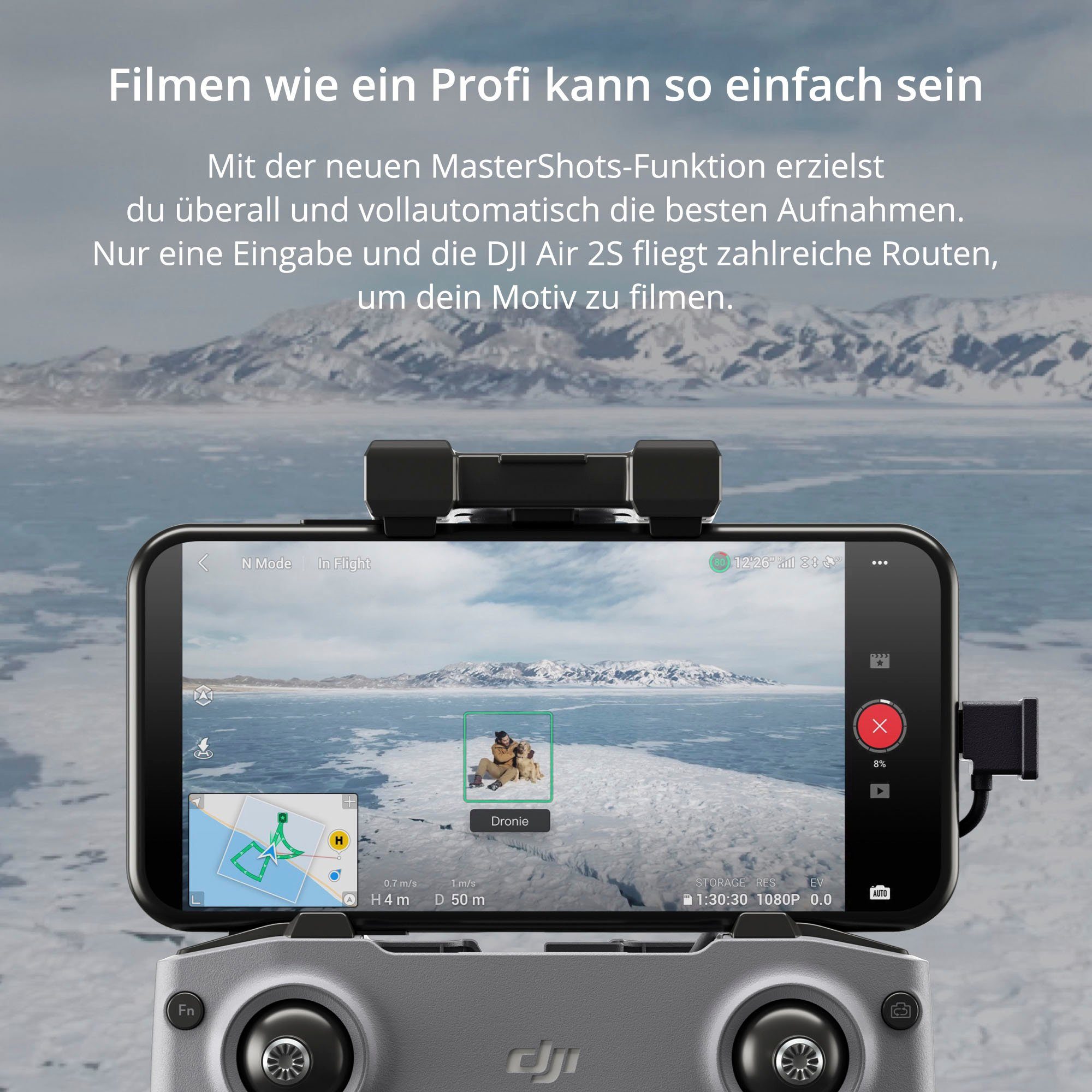 DJI AIR 2S Drohne (5,4K, 1-Zoll CMOS-Sensor, 5,4K Video, Hindernisvermeidung in 4 Richtungen)