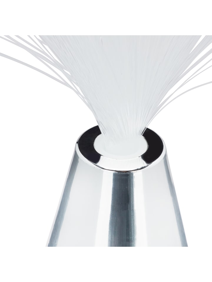 relaxdays Glasfaserlampe Farbwechsel in Silber günstig kaufen onesize