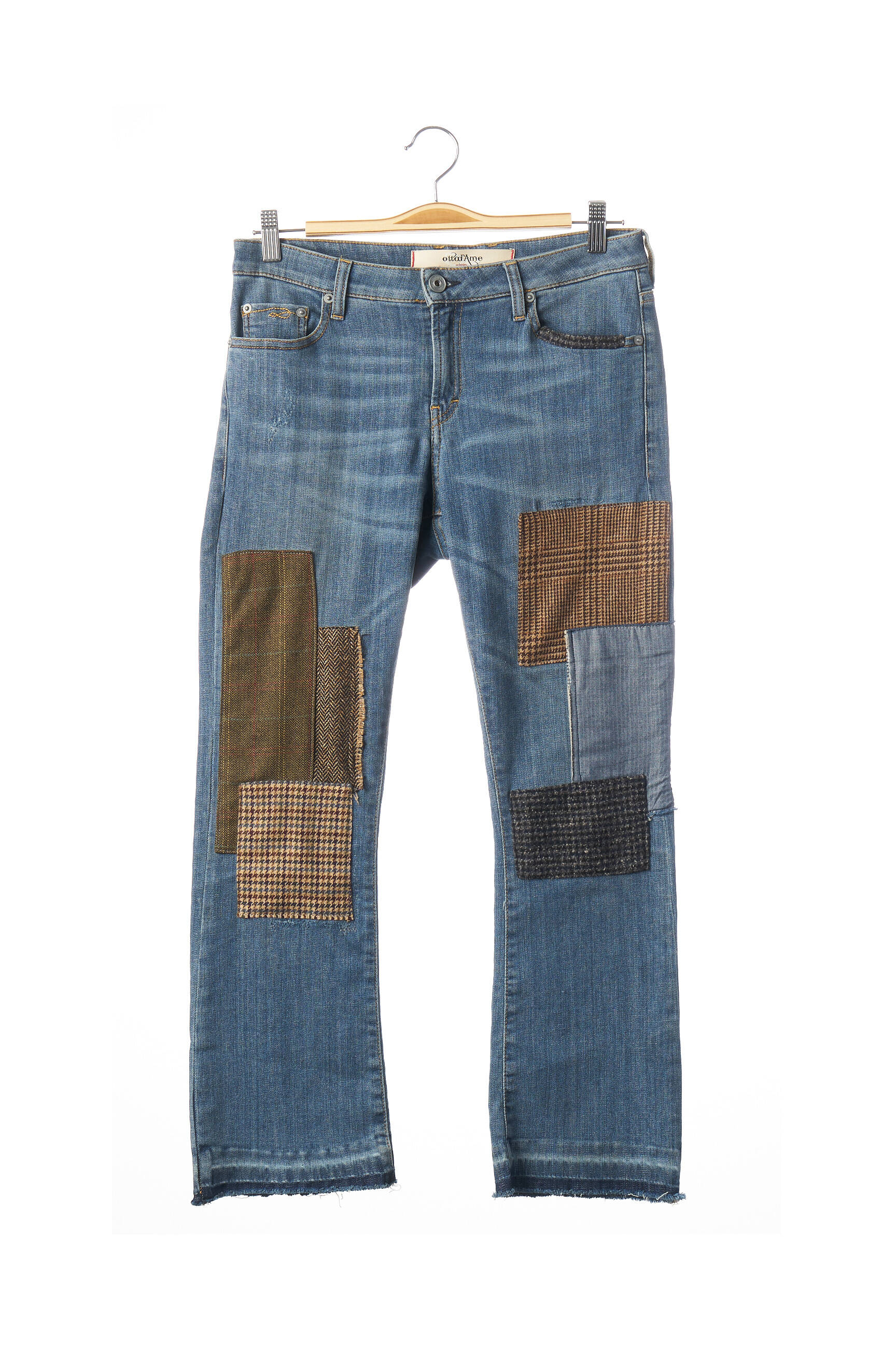 Ottod Ame Jeans Boyfriend Femme couleur bleu