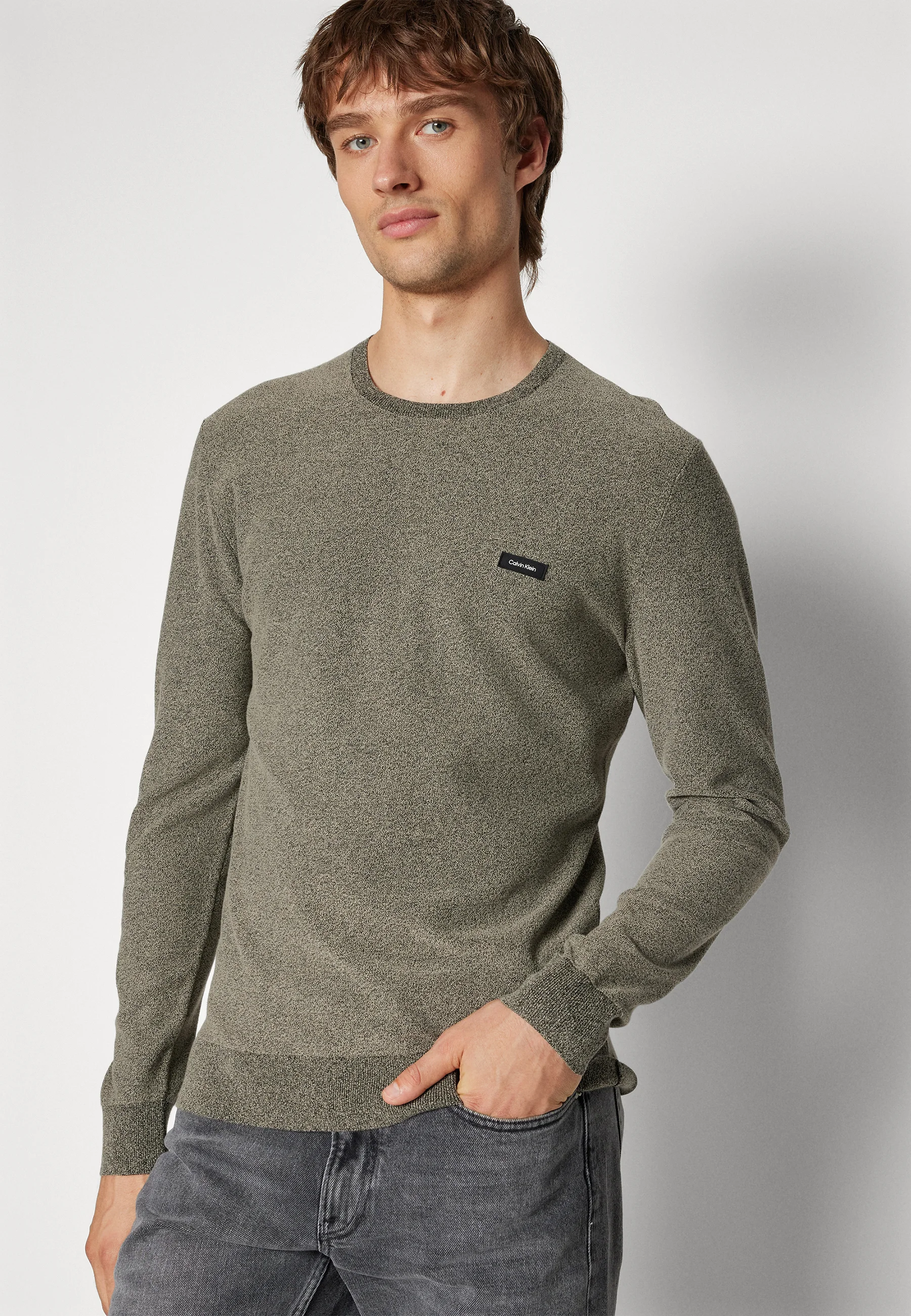 Calvin Klein MOULINE SWEATER - Jersey de punto