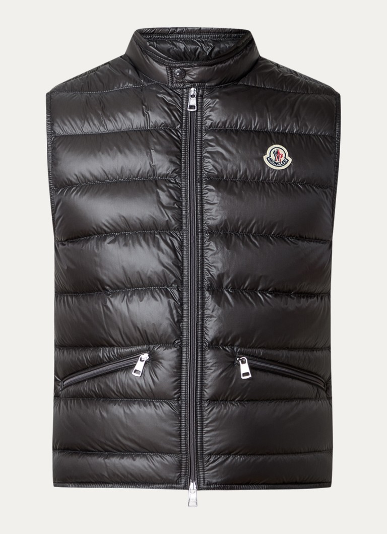 Colete acolchoado Moncler Gui com enchimento de plumas e logotipo.