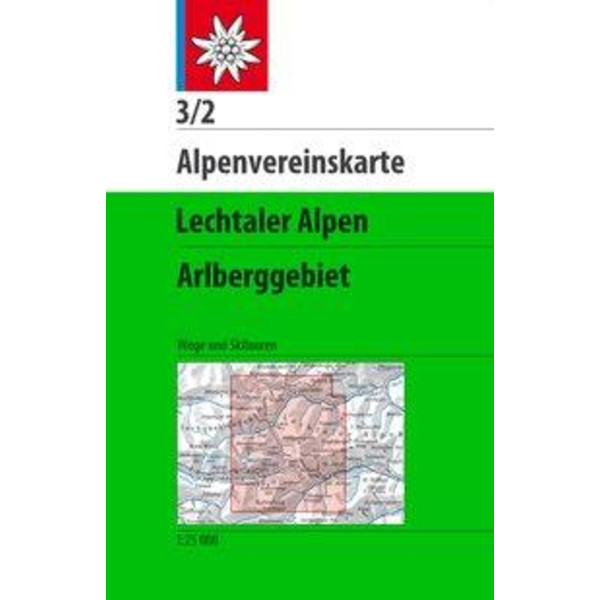 Alpenvereinskarte Blatt 3/2 Lechtaler Alpen, Arlberggebiet - Wanderkarte