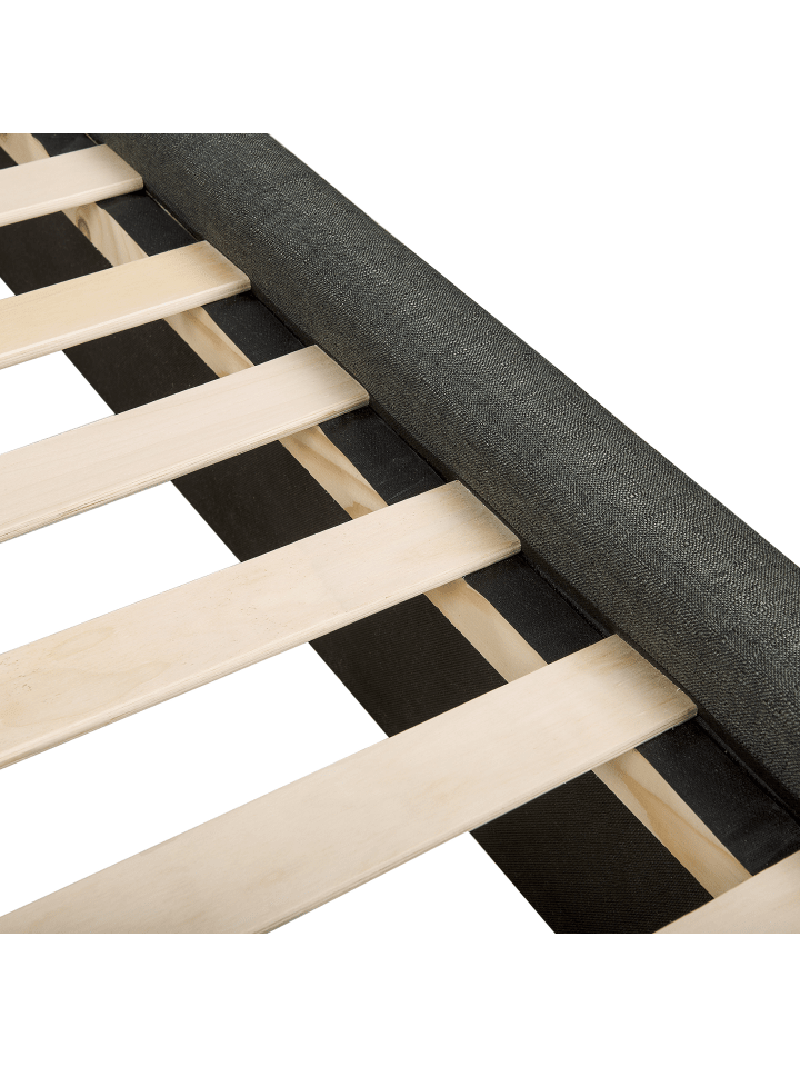 Beliani Doppelbett LA ROCHELLE in Grau/Schwarz - (W) 153 x (H) 109 x (L) 213 cm günstig kaufen onesize