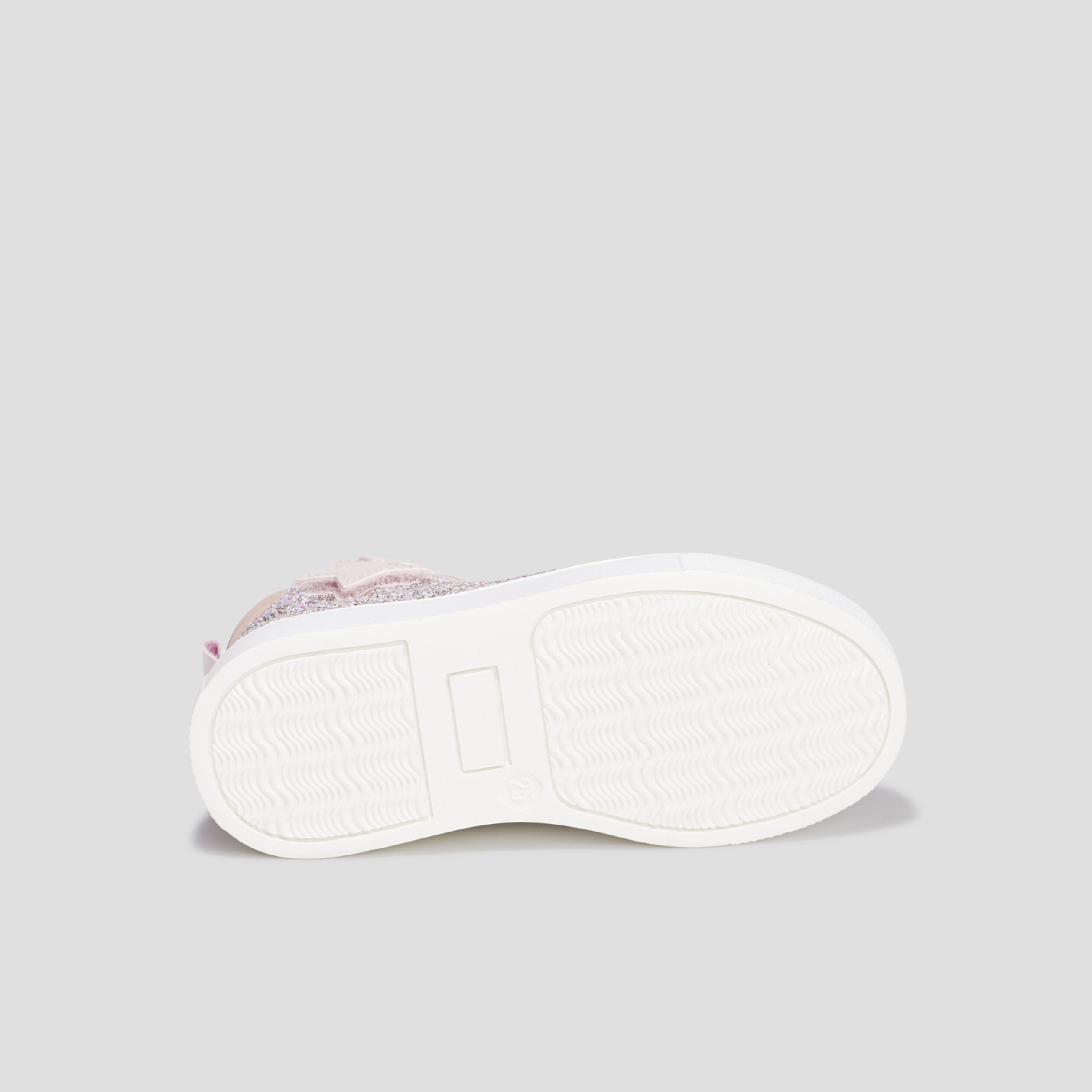 Baskets montantes pailletées zippées rose fille | La Halle