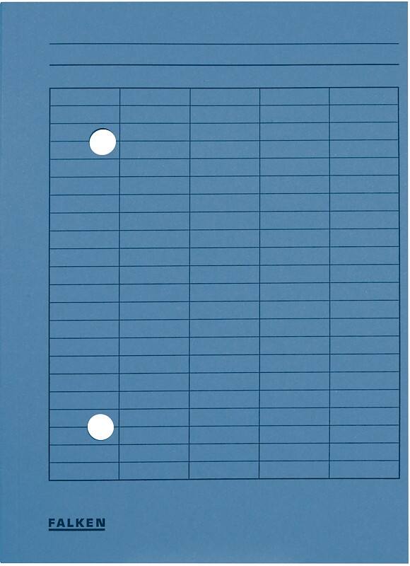 Falken Umlaufmappe mit 2 Löchern und Druck auf Vorderseite DIN A4 Manila Blau 22 x 31,8 cm 100 Stück