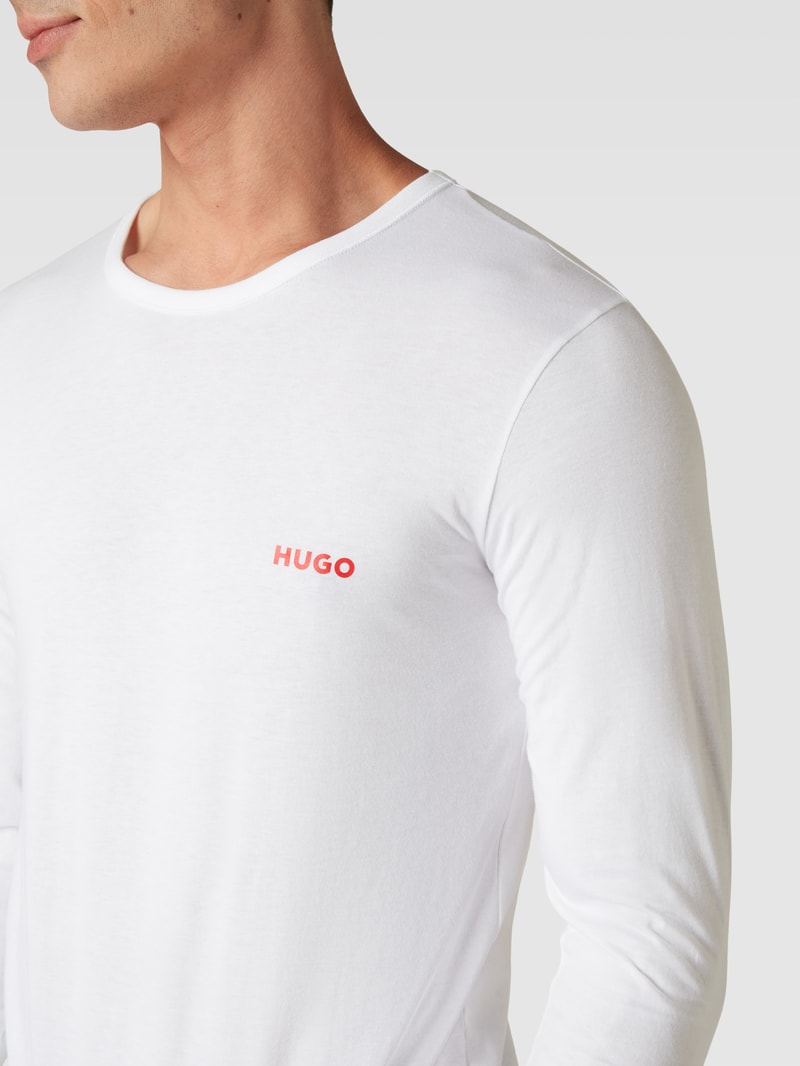 Longsleeve mit Label-Detail in schwarz