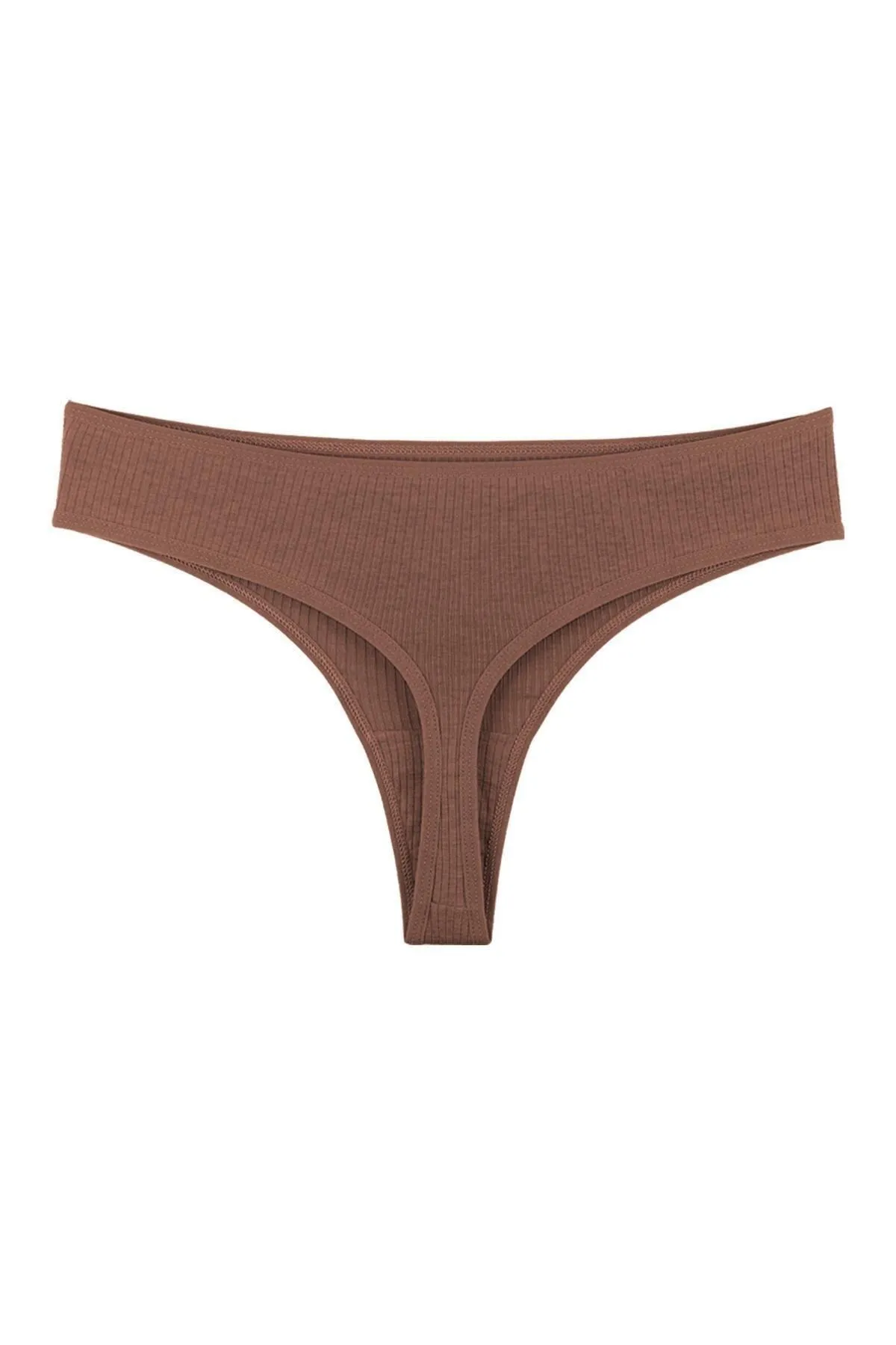 Sensu  Gerippter brasilianischer Tanga für Damen im 7er-Pack
