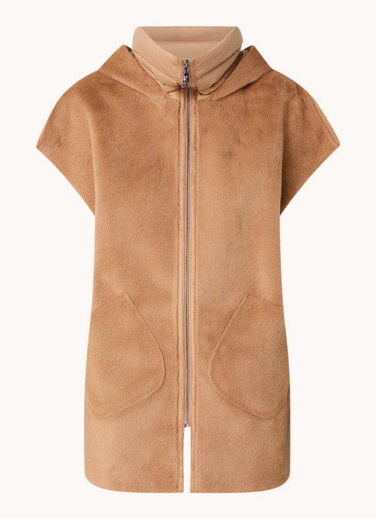 Xandres Moemy -tekoturkisliivi, jossa on paikkataskut ja huppu