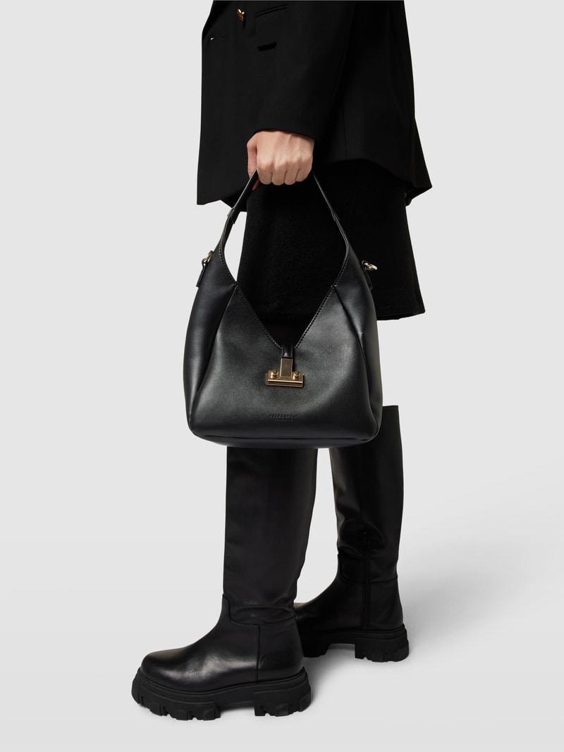 Handtasche in Leder-Optik Modell 'GIORA' in schwarz