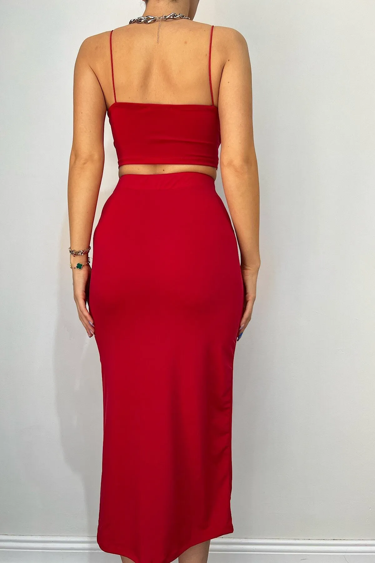 mymoda  Crop-Set mit seitlich geschlitztem Rock