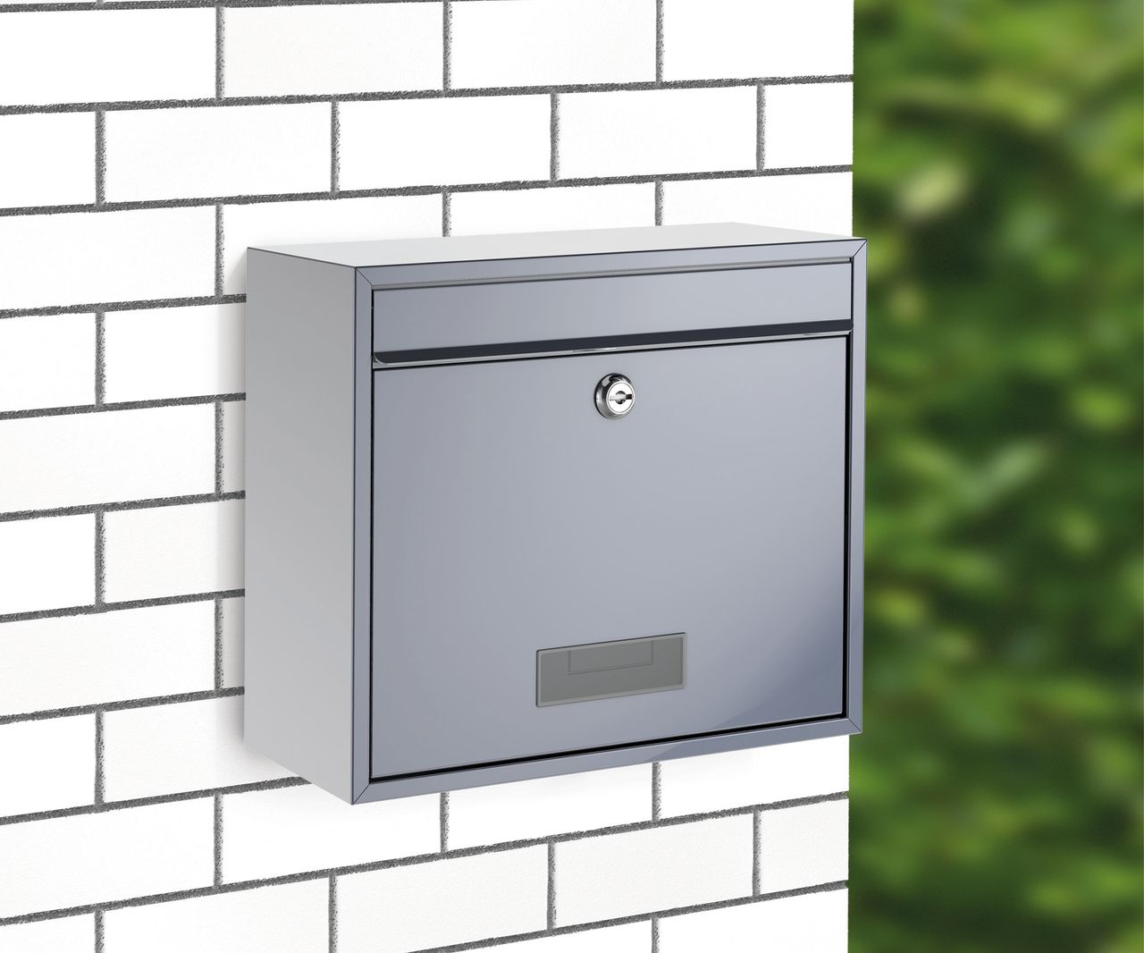 Basi Briefkasten - BK 900 - Stahl Silber