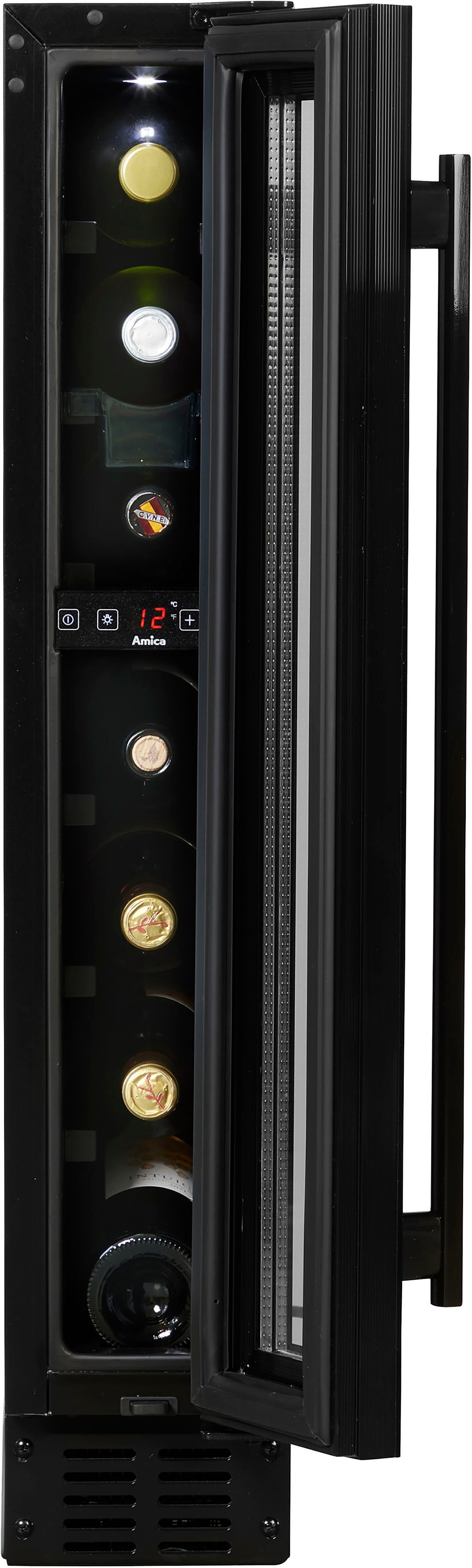Amica Weinkühlschrank WK 341 100-1 S,für 7 Standardflaschen á 0,75l, Standkühlschrank