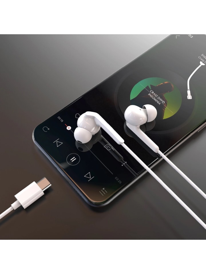COFI 1453 Kabelgebundener USB-C In-Ear-Kopfhörer 1,2 m in Weiß günstig kaufen 120 cm